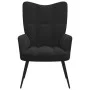 Silla de relajación de terciopelo negro de vidaXL, Sillones - Ref: Foro24-328079, Precio: 116,54 €, Descuento: %