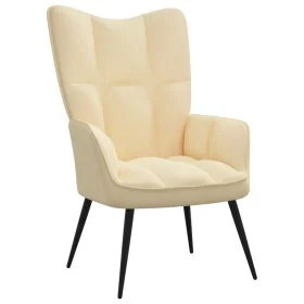 Cream White Velvet Relaxation Chair by vidaXL, Armchairs - Ref: Foro24-328082, Price: 96,35 €, Discount: %