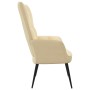 Silla de relajación de terciopelo blanco crema de vidaXL, Sillones - Ref: Foro24-328082, Precio: 109,38 €, Descuento: %