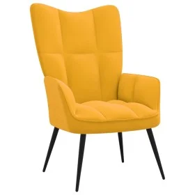 Silla de relajación de terciopelo amarillo mostaza de vidaXL, Sillones - Ref: Foro24-328080, Precio: 93,97 €, Descuento: %