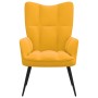 Silla de relajación de terciopelo amarillo mostaza de vidaXL, Sillones - Ref: Foro24-328080, Precio: 98,35 €, Descuento: %