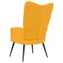 Silla de relajación de terciopelo amarillo mostaza de vidaXL, Sillones - Ref: Foro24-328080, Precio: 98,35 €, Descuento: %