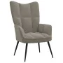 Silla de relajación con reposapiés terciopelo gris claro de vidaXL, Sillones - Ref: Foro24-328084, Precio: 116,01 €, Descuent...