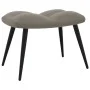 Silla de relajación con reposapiés terciopelo gris claro de vidaXL, Sillones - Ref: Foro24-328084, Precio: 116,01 €, Descuent...