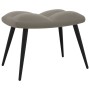 Silla de relajación con reposapiés terciopelo gris claro de vidaXL, Sillones - Ref: Foro24-328084, Precio: 117,66 €, Descuent...