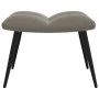Silla de relajación con reposapiés terciopelo gris claro de vidaXL, Sillones - Ref: Foro24-328084, Precio: 116,01 €, Descuent...