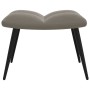 Silla de relajación con reposapiés terciopelo gris claro de vidaXL, Sillones - Ref: Foro24-328084, Precio: 117,66 €, Descuent...