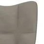 Silla de relajación con reposapiés terciopelo gris claro de vidaXL, Sillones - Ref: Foro24-328084, Precio: 116,01 €, Descuent...