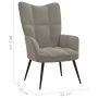 Silla de relajación con reposapiés terciopelo gris claro de vidaXL, Sillones - Ref: Foro24-328084, Precio: 116,01 €, Descuent...