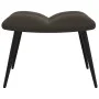 Silla de relajación con taburete terciopelo gris oscuro de vidaXL, Sillones - Ref: Foro24-328085, Precio: 116,68 €, Descuento: %