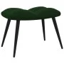 Silla de relajación con taburete terciopelo verde oscuro de vidaXL, Sillones - Ref: Foro24-328086, Precio: 137,35 €, Descuent...