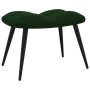 Silla de relajación con taburete terciopelo verde oscuro de vidaXL, Sillones - Ref: Foro24-328086, Precio: 139,54 €, Descuent...