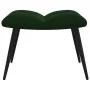 Silla de relajación con taburete terciopelo verde oscuro de vidaXL, Sillones - Ref: Foro24-328086, Precio: 137,35 €, Descuent...