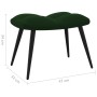 Silla de relajación con taburete terciopelo verde oscuro de vidaXL, Sillones - Ref: Foro24-328086, Precio: 139,54 €, Descuent...