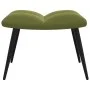 Silla de relajación con reposapiés terciopelo verde claro de vidaXL, Sillones - Ref: Foro24-328087, Precio: 109,64 €, Descuen...