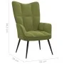 Silla de relajación con reposapiés terciopelo verde claro de vidaXL, Sillones - Ref: Foro24-328087, Precio: 109,64 €, Descuen...