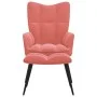 Entspannungssessel mit rosa Samt-Hocker von vidaXL, Sessel - Ref: Foro24-328088, Preis: 117,73 €, Rabatt: %