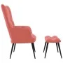 Entspannungssessel mit rosa Samt-Hocker von vidaXL, Sessel - Ref: Foro24-328088, Preis: 117,73 €, Rabatt: %