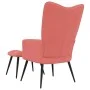 Entspannungssessel mit rosa Samt-Hocker von vidaXL, Sessel - Ref: Foro24-328088, Preis: 117,73 €, Rabatt: %