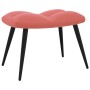 Sillón de relax con taburete terciopelo rosa de vidaXL, Sillones - Ref: Foro24-328088, Precio: 152,34 €, Descuento: %