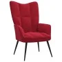 Silla de relajación con reposapiés terciopelo rojo tinto de vidaXL, Sillones - Ref: Foro24-328089, Precio: 116,91 €, Descuent...