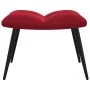 Silla de relajación con reposapiés terciopelo rojo tinto de vidaXL, Sillones - Ref: Foro24-328089, Precio: 116,91 €, Descuent...