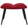 Silla de relajación con reposapiés terciopelo rojo tinto de vidaXL, Sillones - Ref: Foro24-328089, Precio: 119,08 €, Descuent...