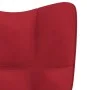 Silla de relajación con reposapiés terciopelo rojo tinto de vidaXL, Sillones - Ref: Foro24-328089, Precio: 116,91 €, Descuent...