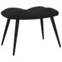 Silla de relajación con reposapiés terciopelo negro de vidaXL, Sillones - Ref: Foro24-328090, Precio: 119,57 €, Descuento: %
