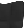 Silla de relajación con reposapiés terciopelo negro de vidaXL, Sillones - Ref: Foro24-328090, Precio: 119,57 €, Descuento: %