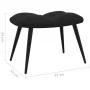 Silla de relajación con reposapiés terciopelo negro de vidaXL, Sillones - Ref: Foro24-328090, Precio: 119,57 €, Descuento: %