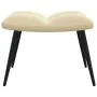 Silla de relajación con reposapiés terciopelo blanco crema de vidaXL, Sillones - Ref: Foro24-328093, Precio: 117,96 €, Descue...