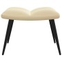 Silla de relajación con reposapiés terciopelo blanco crema de vidaXL, Sillones - Ref: Foro24-328093, Precio: 119,72 €, Descue...