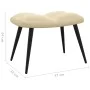 Silla de relajación con reposapiés terciopelo blanco crema de vidaXL, Sillones - Ref: Foro24-328093, Precio: 117,96 €, Descue...