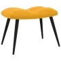 Silla de relajación con reposapiés terciopelo amarillo mostaza de vidaXL, Sillones - Ref: Foro24-328091, Precio: 117,91 €, De...