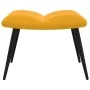 Silla de relajación con reposapiés terciopelo amarillo mostaza de vidaXL, Sillones - Ref: Foro24-328091, Precio: 117,91 €, De...