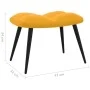 Silla de relajación con reposapiés terciopelo amarillo mostaza de vidaXL, Sillones - Ref: Foro24-328091, Precio: 117,91 €, De...