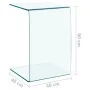 Mesa auxiliar de vidrio templado 40x40x60 cm de vidaXL, Mesas auxiliares - Ref: Foro24-332930, Precio: 177,16 €, Descuento: %