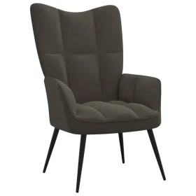 Sillón de relax de terciopelo gris oscuro de vidaXL, Sillones - Ref: Foro24-328074, Precio: 96,22 €, Descuento: %