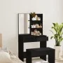 Tocador con espejo negro 74,5x40x141 cm de vidaXL, Tocadores para dormitorios - Ref: Foro24-802805, Precio: 76,07 €, Descuent...