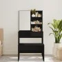 Tocador con espejo negro 74,5x40x141 cm de vidaXL, Tocadores para dormitorios - Ref: Foro24-802805, Precio: 76,07 €, Descuent...