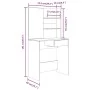 Tocador con espejo negro 74,5x40x141 cm de vidaXL, Tocadores para dormitorios - Ref: Foro24-802805, Precio: 76,07 €, Descuent...