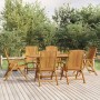 Juego de comedor de jardín 7 piezas madera maciza de teca en Conjuntos de jardín | Comprar online en Foru.es