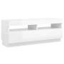 Mueble de TV con luces LED blanco brillante 100x35x40 cm de vidaXL, Muebles TV - Ref: Foro24-804460, Precio: 96,97 €, Descuen...
