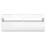 Mueble de TV con luces LED blanco brillante 100x35x40 cm de vidaXL, Muebles TV - Ref: Foro24-804460, Precio: 95,26 €, Descuen...