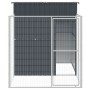 Caseta perros con corral acero galvanizado gris 165x251x181 cm de vidaXL, Casetas para perros - Ref: Foro24-172365, Precio: 4...