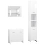 Juego muebles de baño 3 piezas madera ingeniería blanco brillo de vidaXL, Muebles de baño - Ref: Foro24-3056922, Precio: 154,...