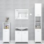 Juego muebles de baño 3 piezas madera ingeniería blanco brillo de vidaXL, Muebles de baño - Ref: Foro24-3056922, Precio: 154,...