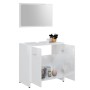 Juego muebles de baño 3 piezas madera ingeniería blanco brillo de vidaXL, Muebles de baño - Ref: Foro24-3056922, Precio: 154,...