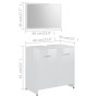 Juego muebles de baño 3 piezas madera ingeniería blanco brillo de vidaXL, Muebles de baño - Ref: Foro24-3056922, Precio: 154,...